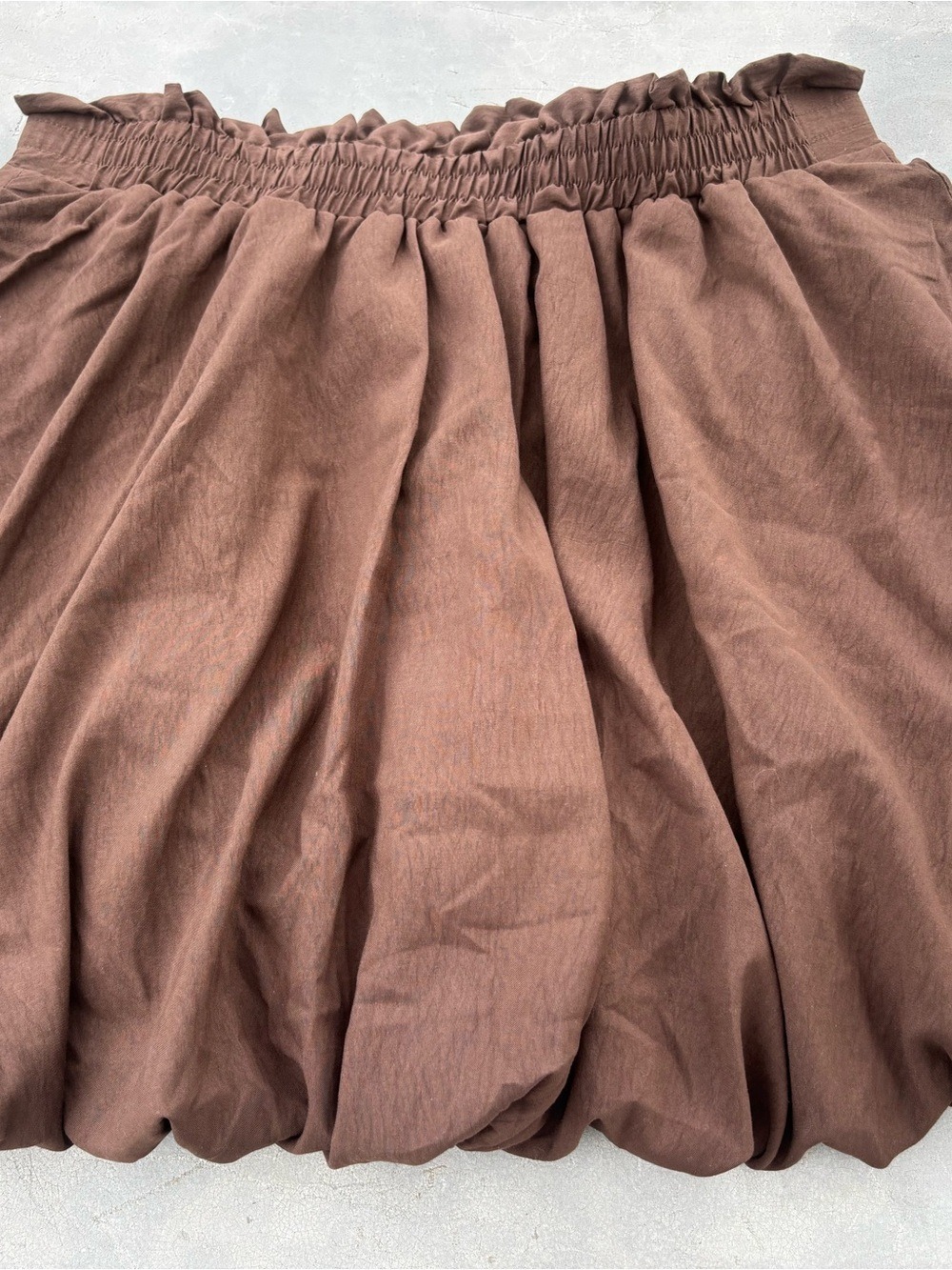 Brown Bubble Hem Skirt Women XL - Picture 6 of 14